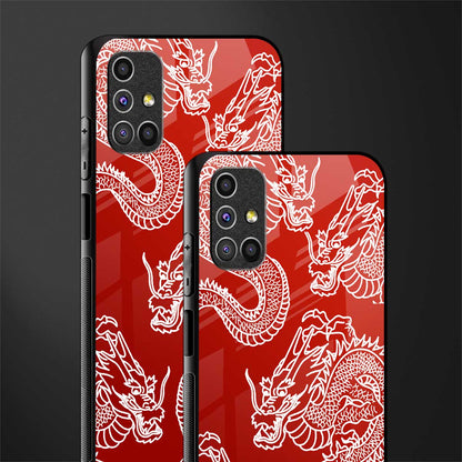dragons red glass case for samsung galaxy m31s image-2
