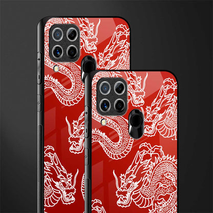 dragons red glass case for realme c15 image-2