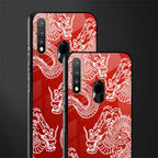 dragons red glass case for vivo u20 image-2