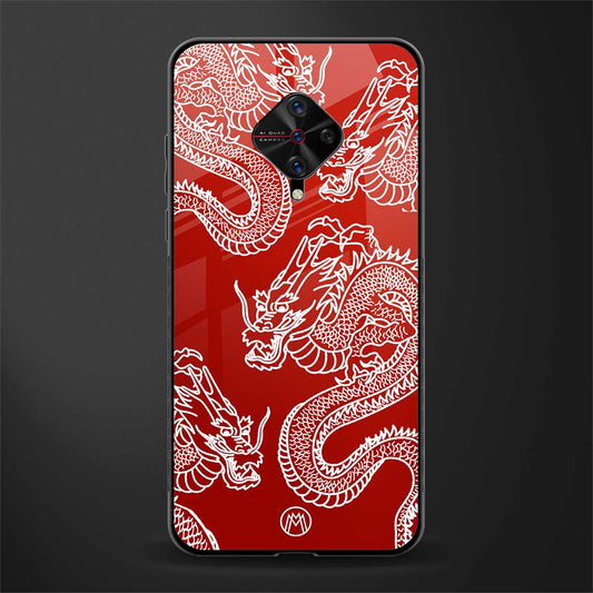 dragons red glass case for vivo s1 pro image