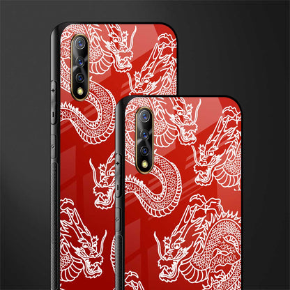 dragons red glass case for vivo s1 image-2