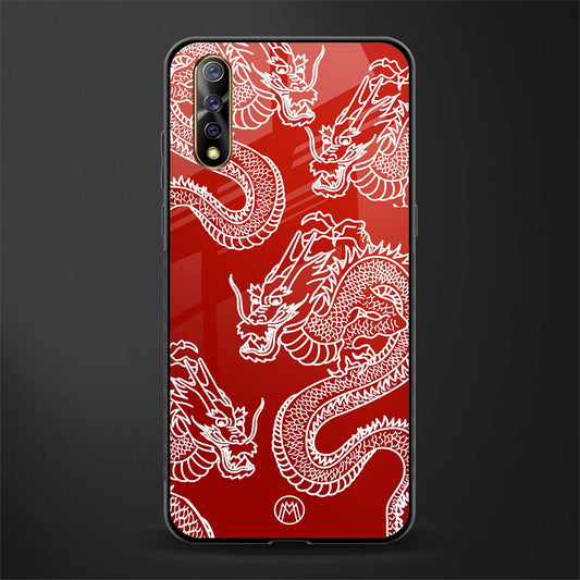 dragons red glass case for vivo z1x image