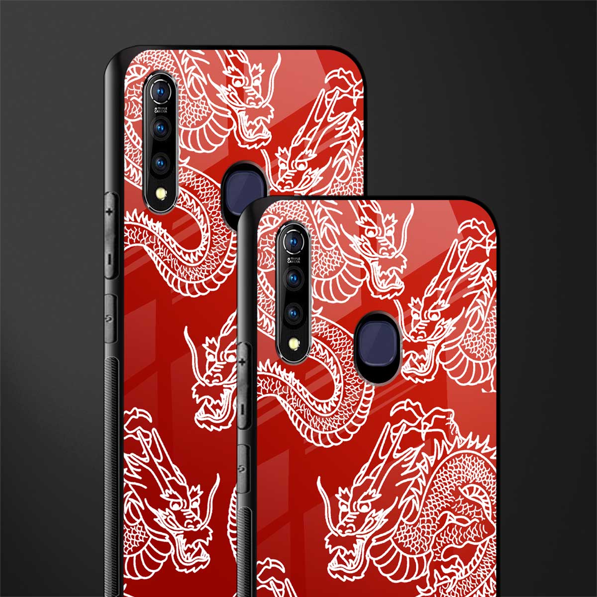 dragons red glass case for vivo z1 pro image-2