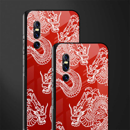 dragons red glass case for vivo v15 pro image-2