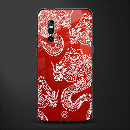 dragons red glass case for vivo v15 pro image