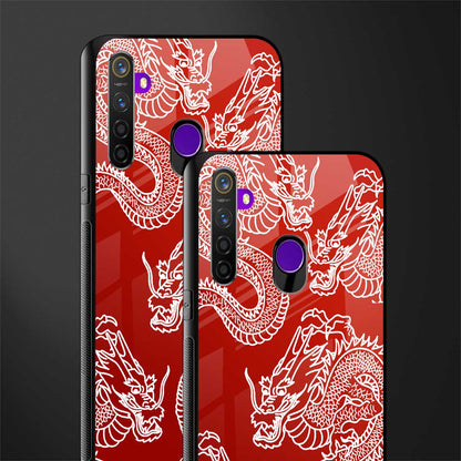 dragons red glass case for realme 5 image-2