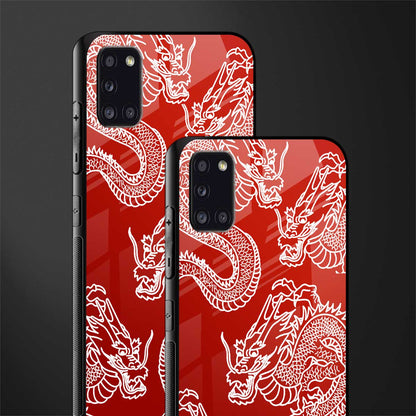 dragons red glass case for samsung galaxy a31 image-2