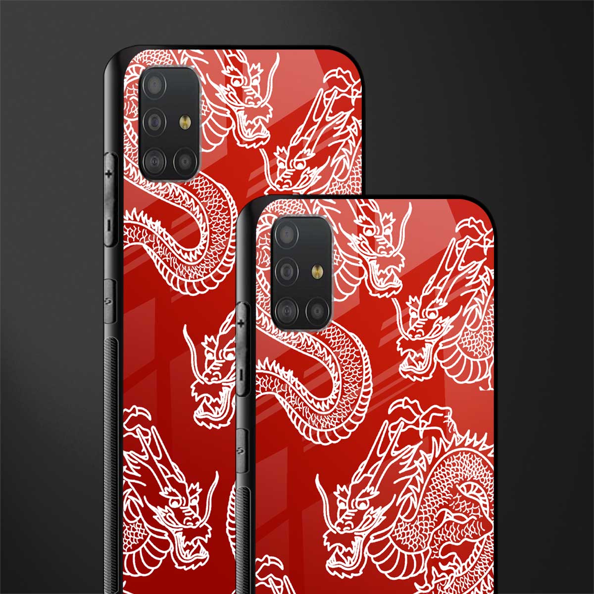 dragons red glass case for samsung galaxy a51 image-2