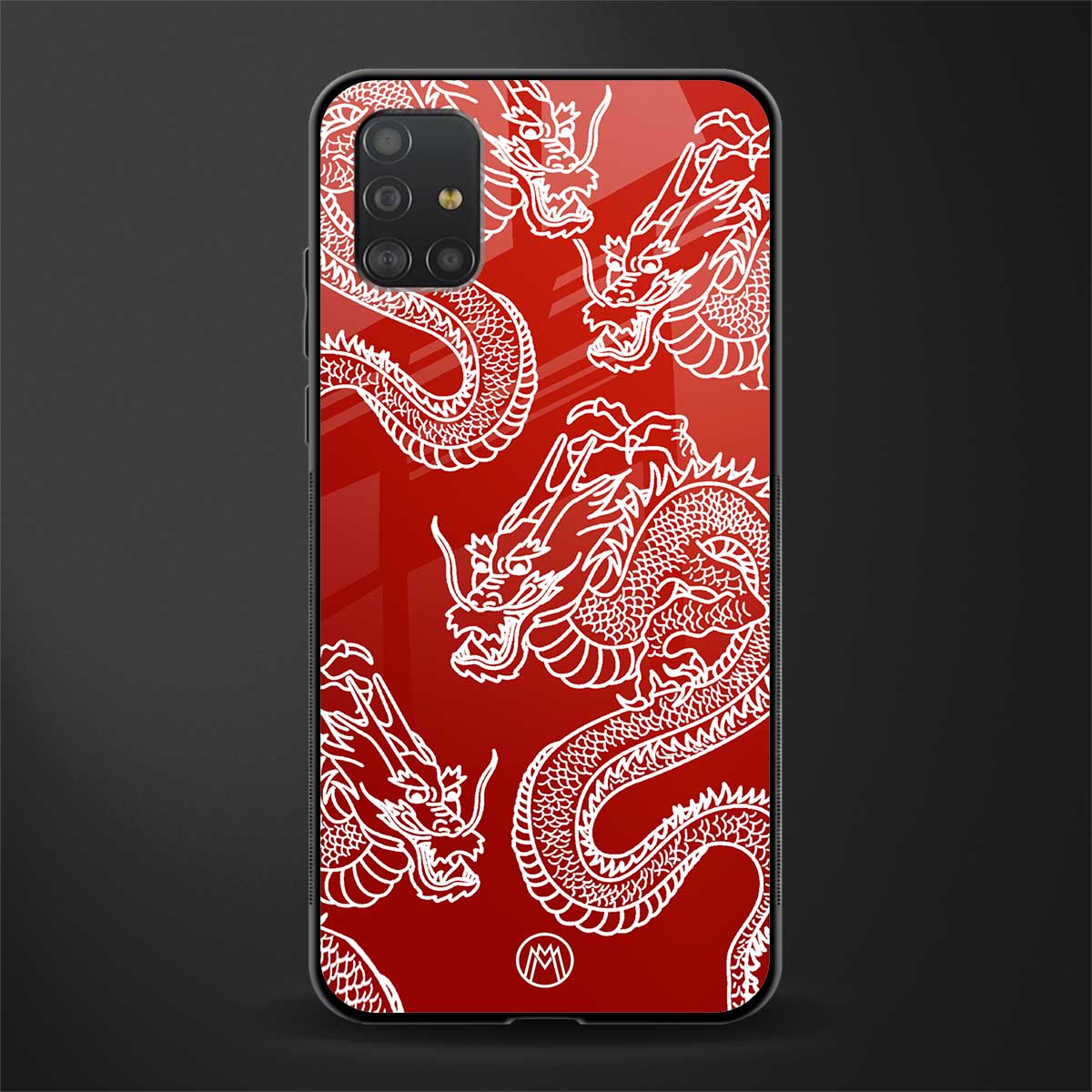 dragons red glass case for samsung galaxy a51 image