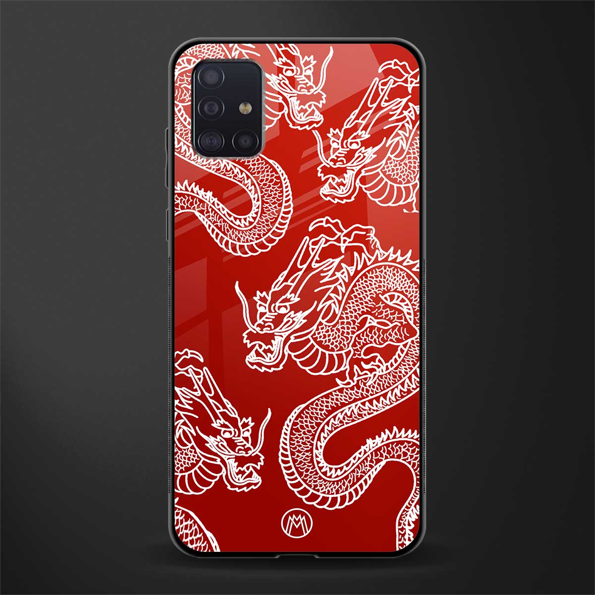 dragons red glass case for samsung galaxy a71 image