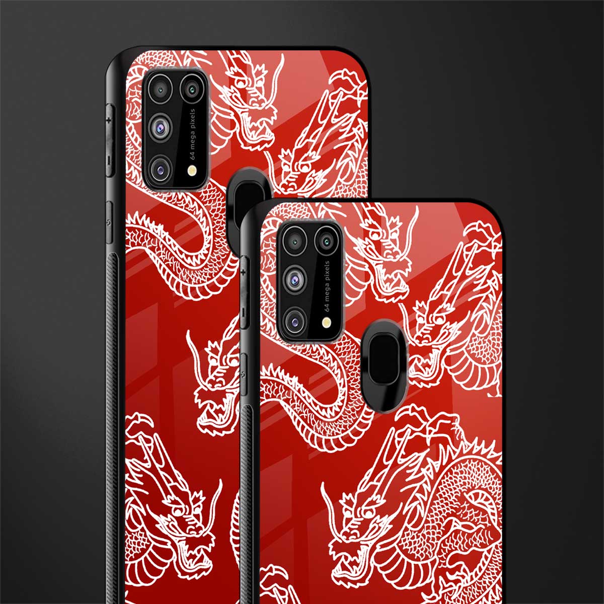 dragons red glass case for samsung galaxy f41 image-2