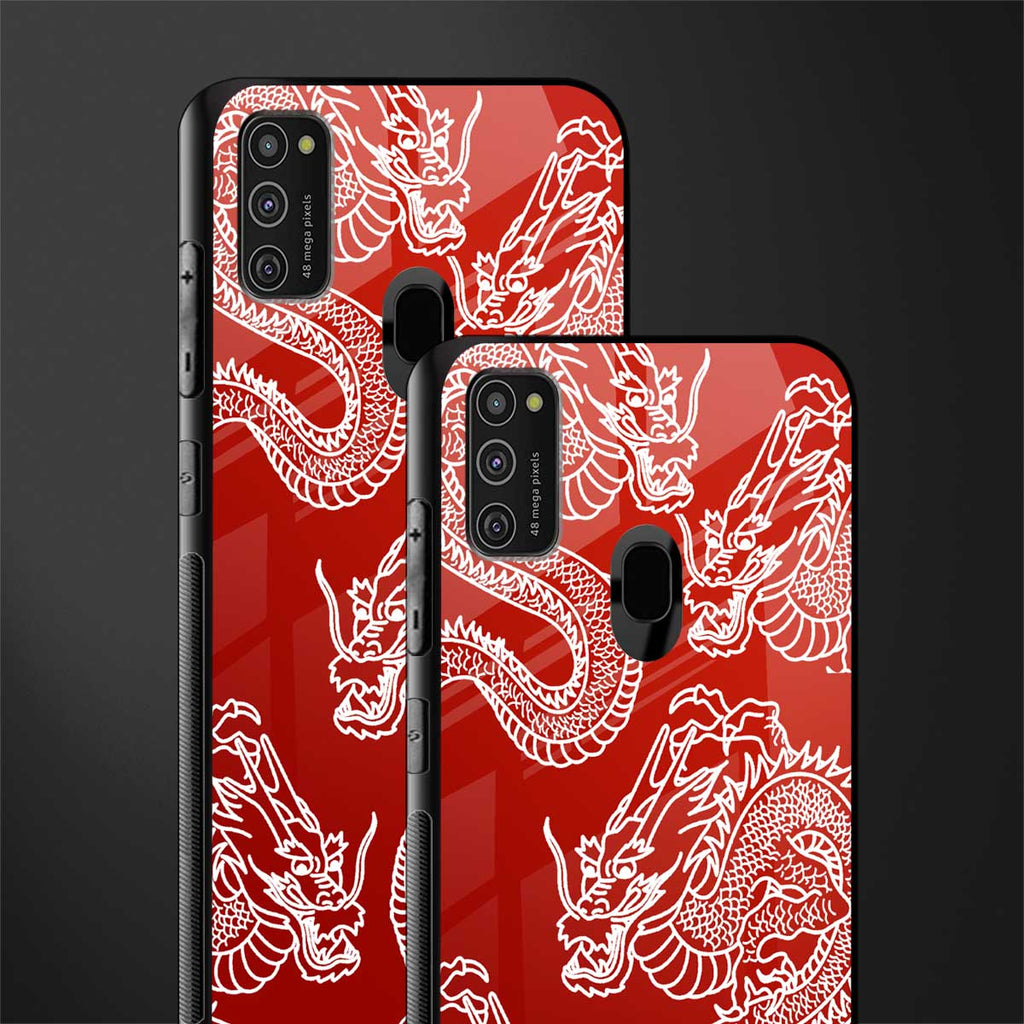 dragons red glass case for samsung galaxy m21 image-2