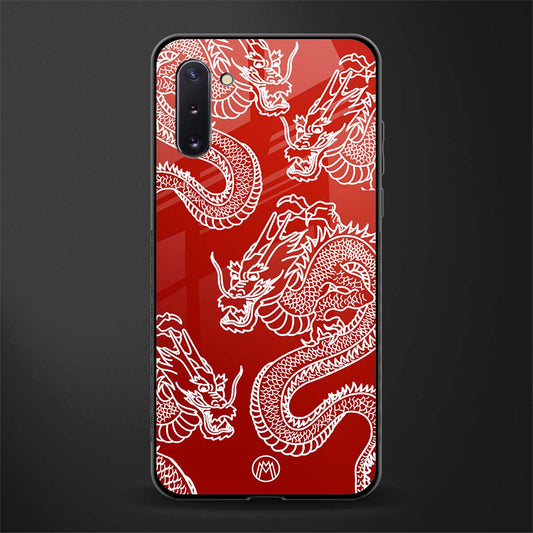 dragons red glass case for samsung galaxy note 10 image