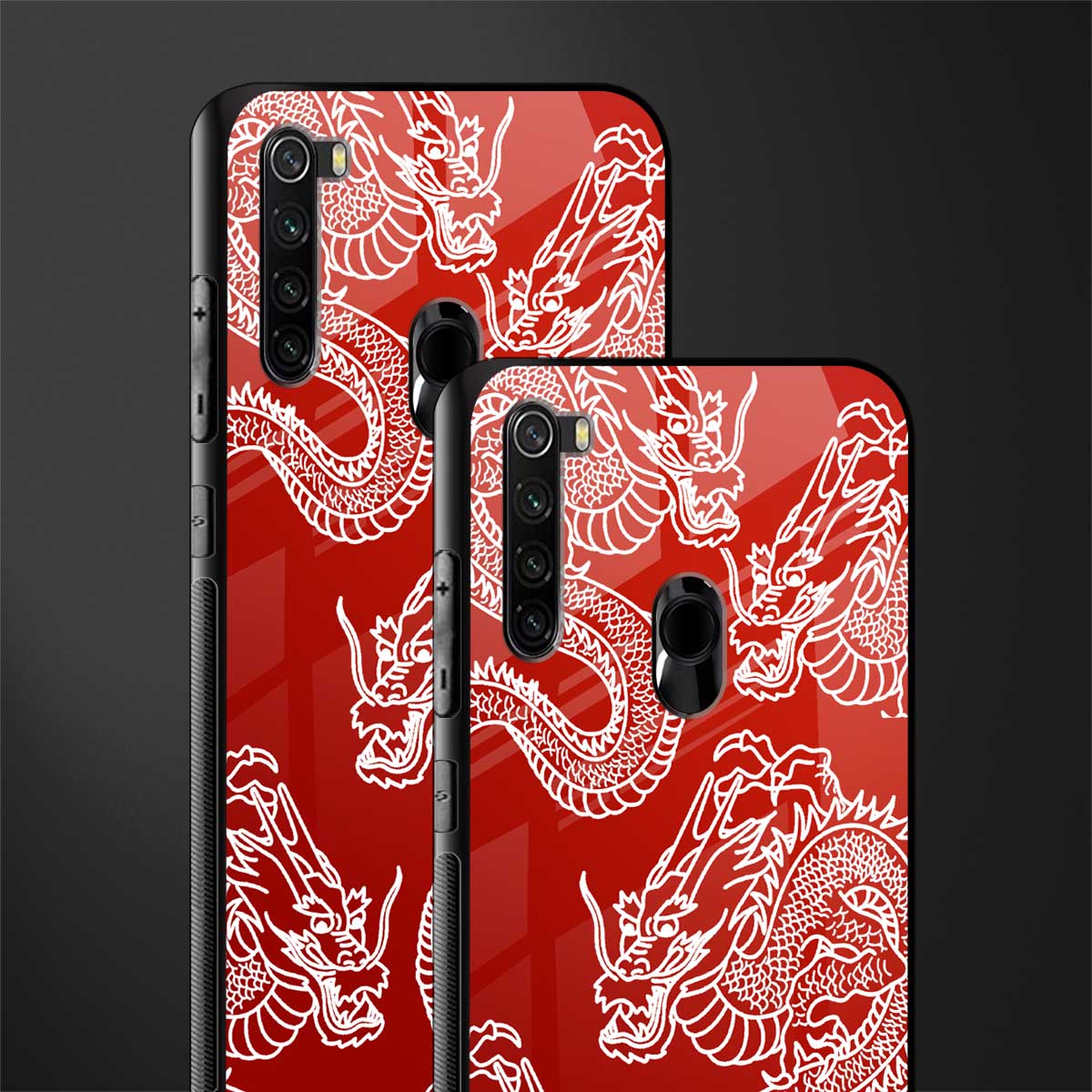 dragons red glass case for redmi note 8 image-2