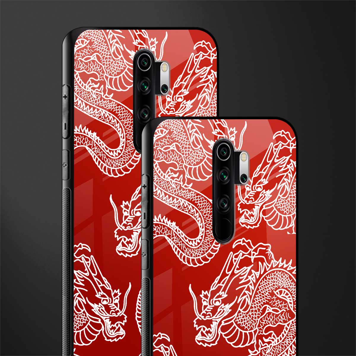 dragons red glass case for redmi note 8 pro image-2