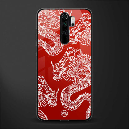 dragons red glass case for redmi note 8 pro image