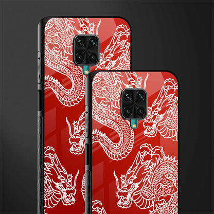 dragons red glass case for redmi note 9 pro image-2