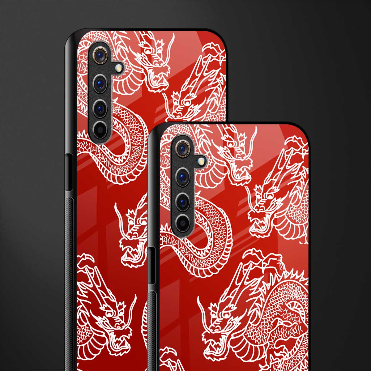 dragons red glass case for realme 6i image-2