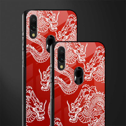 dragons red glass case for redmi y3 image-2