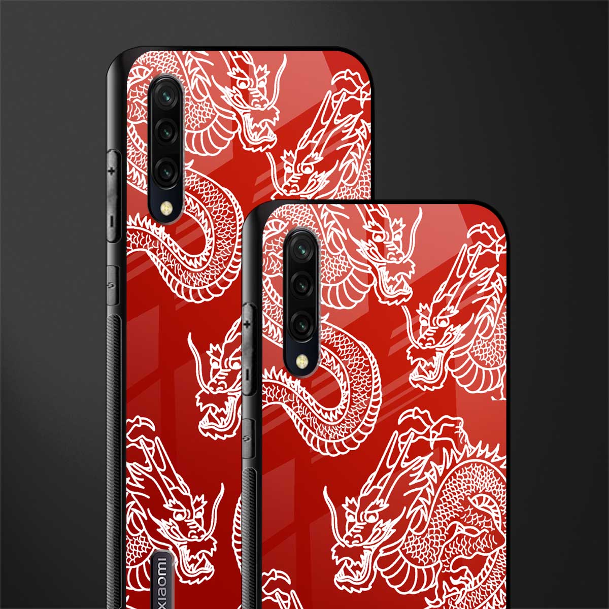 dragons red glass case for mi a3 redmi a3 image-2