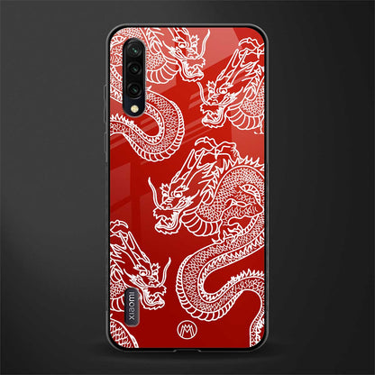 dragons red glass case for mi a3 redmi a3 image