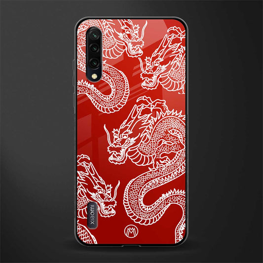 dragons red glass case for mi a3 redmi a3 image