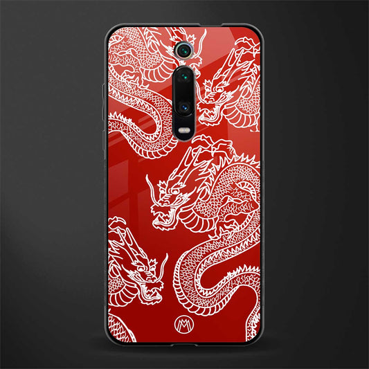 dragons red glass case for redmi k20 image