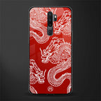 dragons red glass case for oppo a5 2020 image