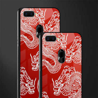 dragons red glass case for oppo a7 image-2