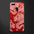 dragons red glass case for oppo a12 image