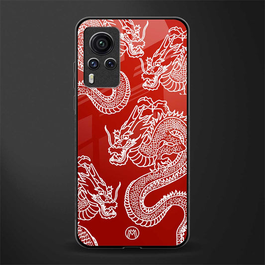 dragons red glass case for vivo x60 pro image