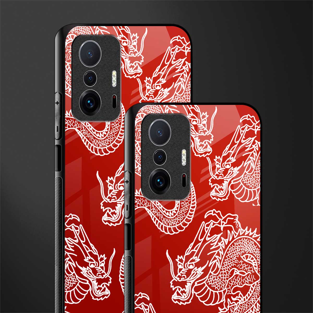dragons red glass case for mi 11t pro 5g image-2