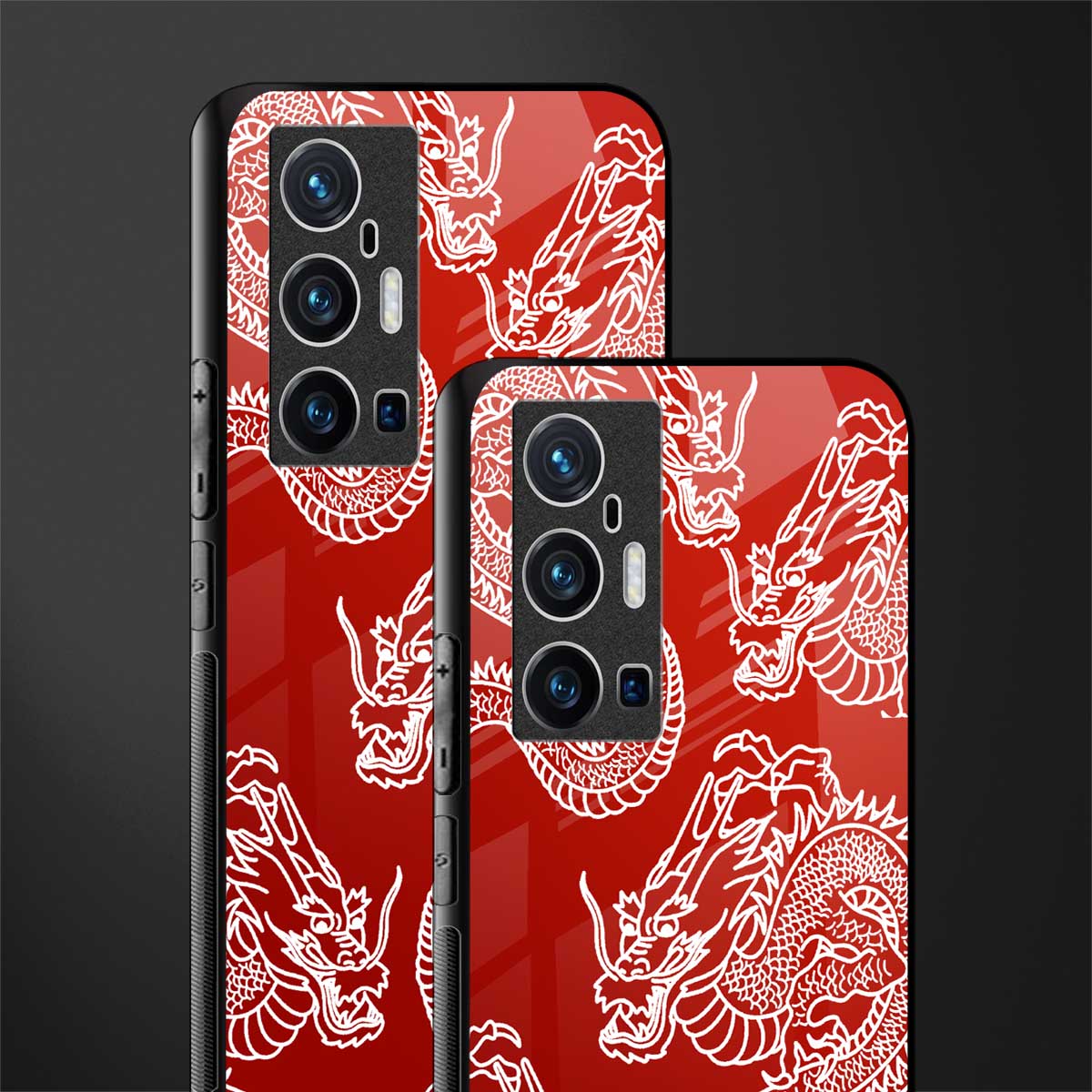 dragons red glass case for vivo x70 pro plus image-2