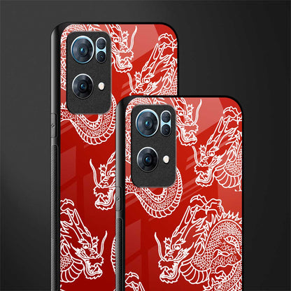 dragons red glass case for oppo reno7 pro 5g image-2