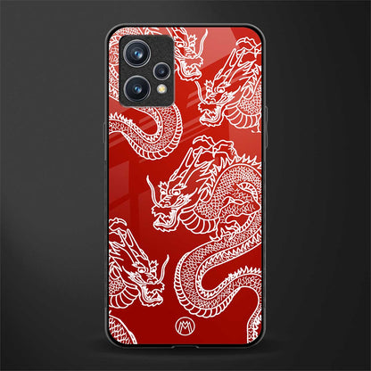 dragons red glass case for realme 9 4g image