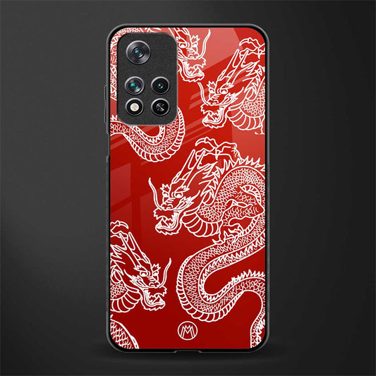 dragons red glass case for poco m4 pro 5g image