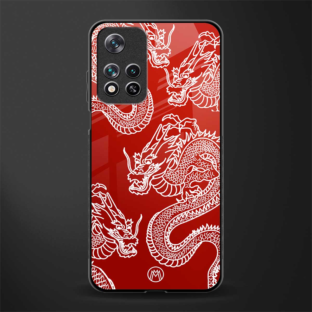 dragons red glass case for poco m4 pro 5g image