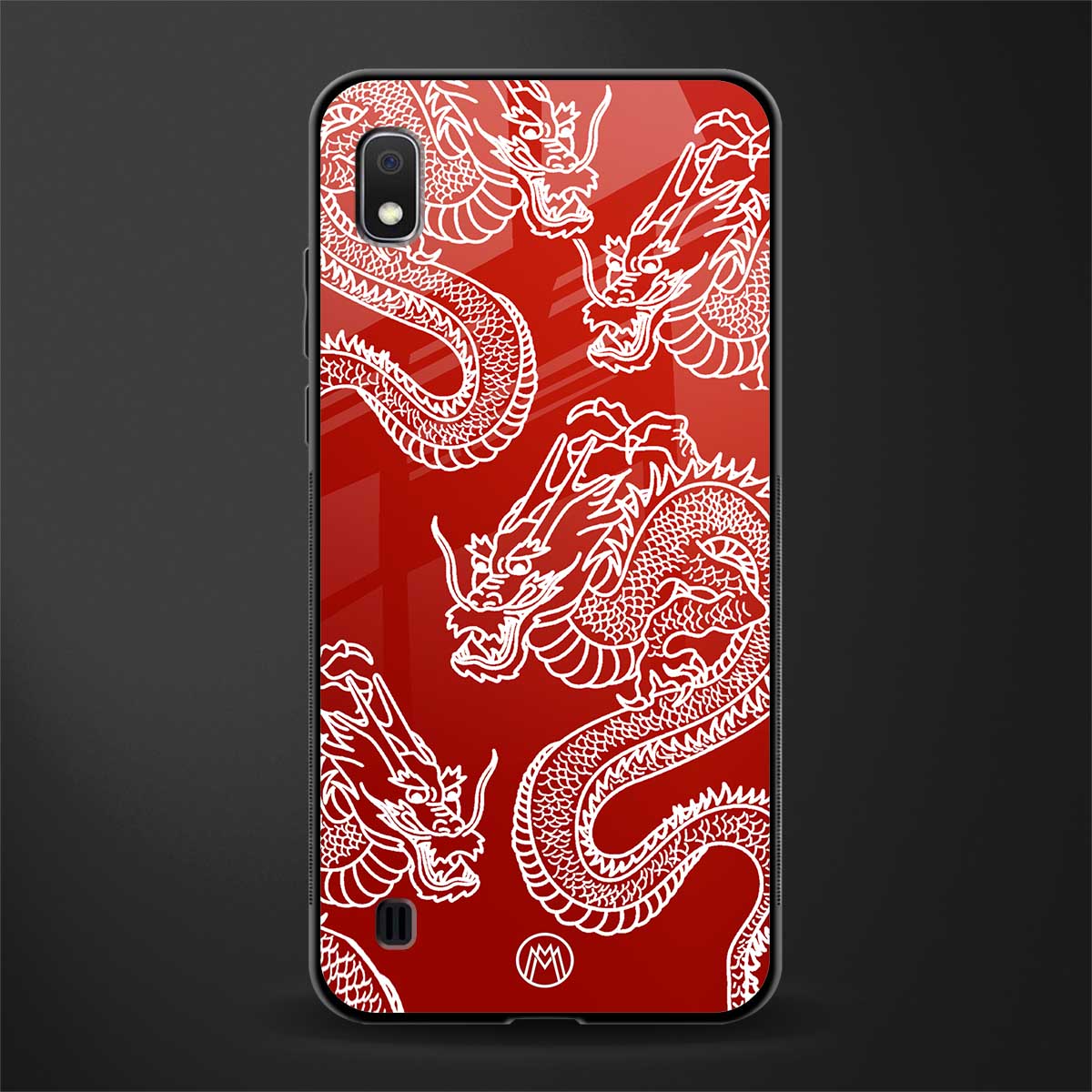 dragons red glass case for samsung galaxy a10 image