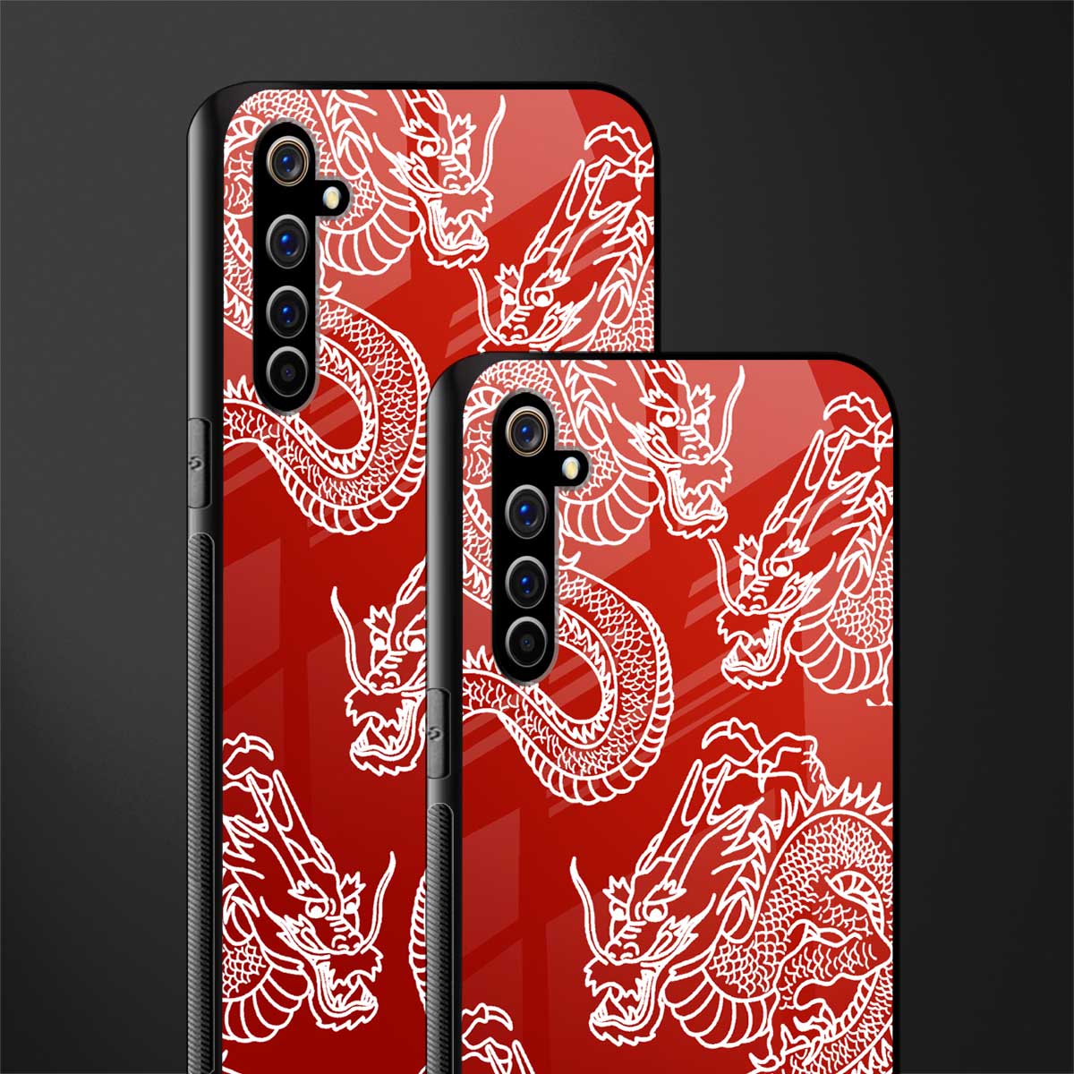 dragons red glass case for realme x50 pro image-2