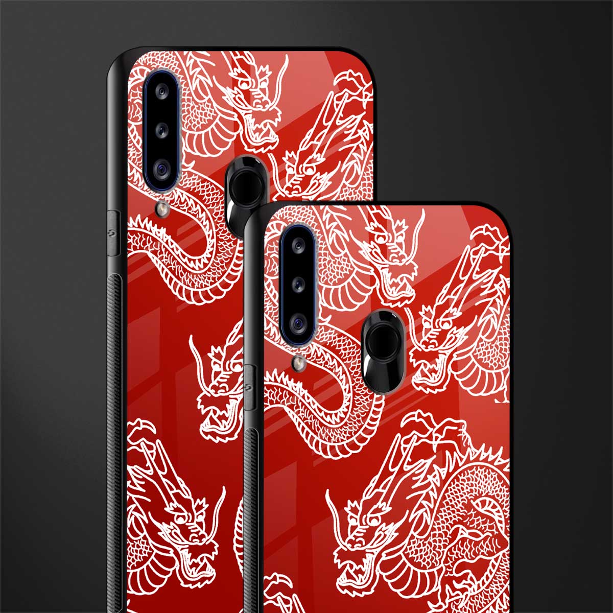 dragons red glass case for samsung galaxy a20s image-2