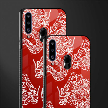 dragons red glass case for samsung galaxy a20s image-2