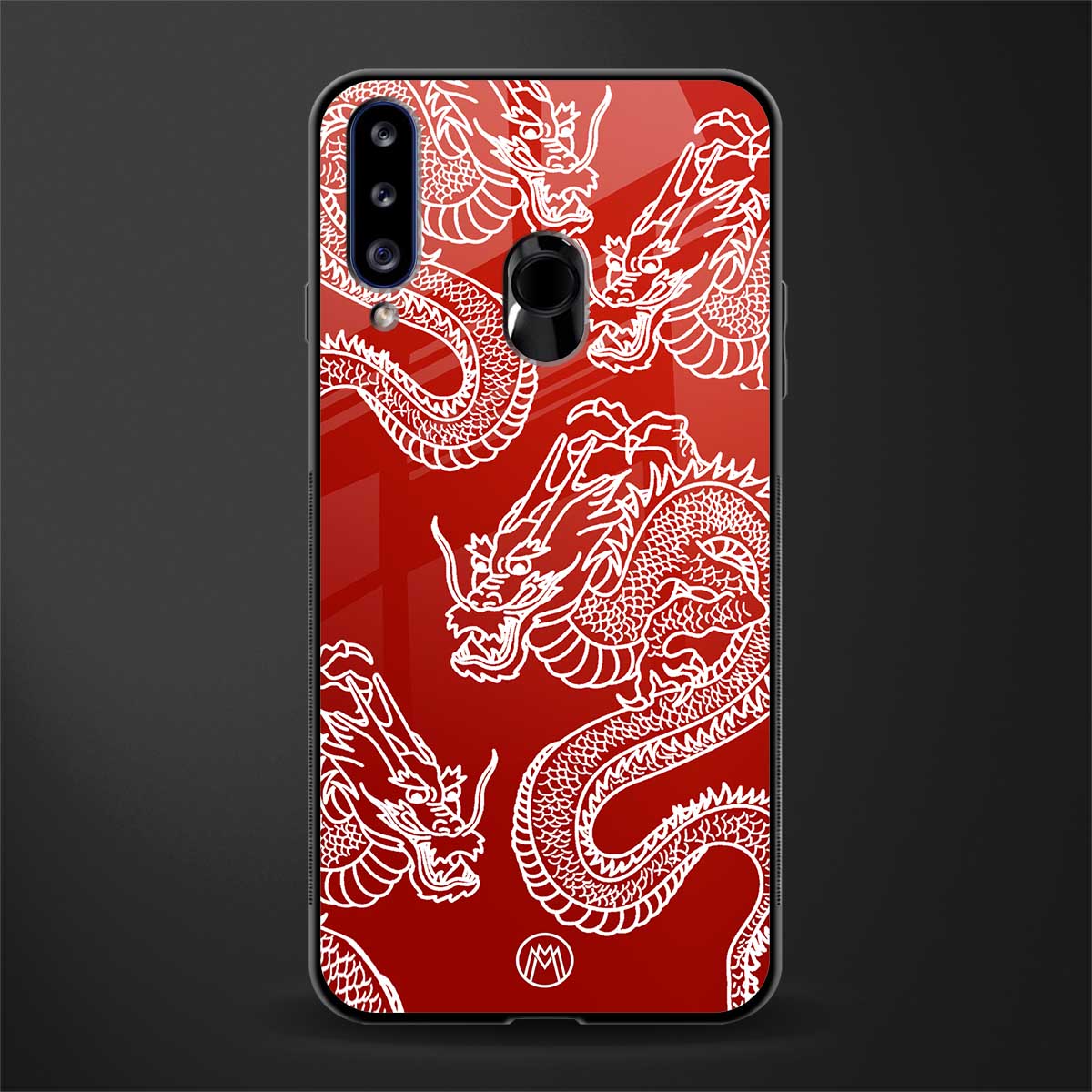 dragons red glass case for samsung galaxy a20s image