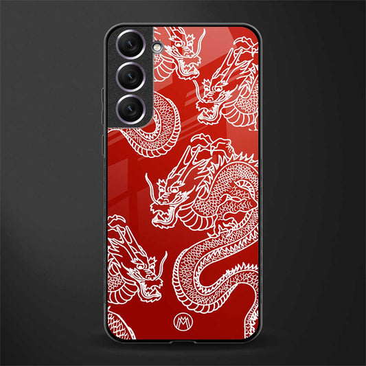 dragons red glass case for samsung galaxy s21 plus image