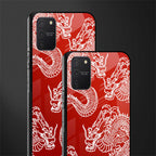 dragons red glass case for samsung galaxy a91 image-2