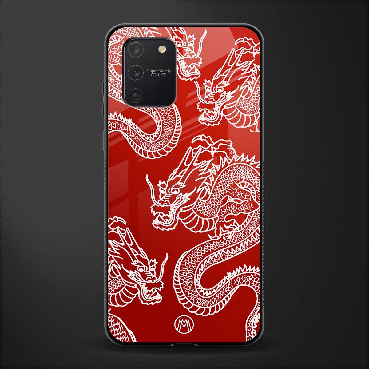 dragons red glass case for samsung galaxy a91 image