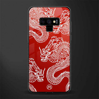dragons red glass case for samsung galaxy note 9 image