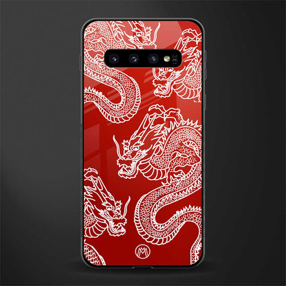 dragons red glass case for samsung galaxy s10 plus image