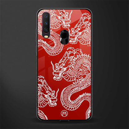 dragons red glass case for vivo y15 image
