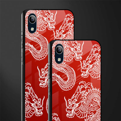 dragons red glass case for vivo y1s without fingerprint image-2