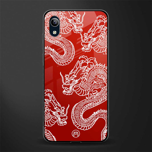 dragons red glass case for vivo y90 image